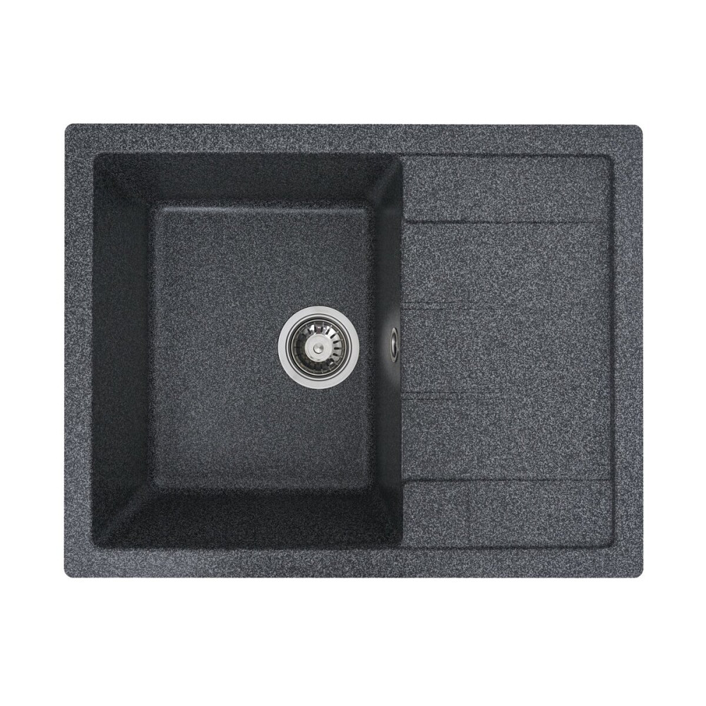 VALESO Гранітна мийка для кухні VALESO INTENSO 6550 матова Графіт Коломия - фото 19