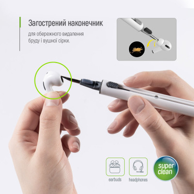 Універсальний чистячий набір ColorWay Cleaning Pen, for Earphones, 3 in 1 (CW-1131) Вінниця - фото 3