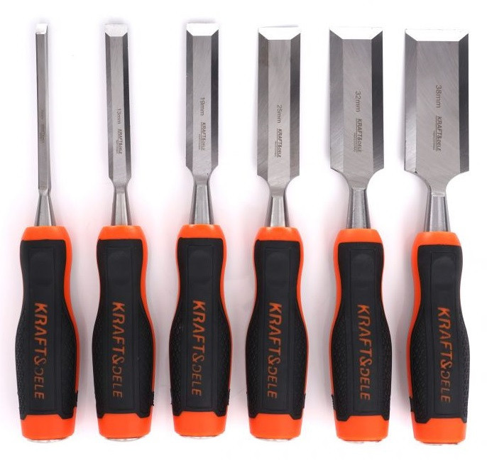 Набор столярных стамесов для резьбы по дереву 6 шт Kraft&Dele (KD11772) Нововолынск - изображение 1