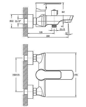 Змішувач для ванни Haiba Houston 009   ( HB0775 ) 21564 Харьков