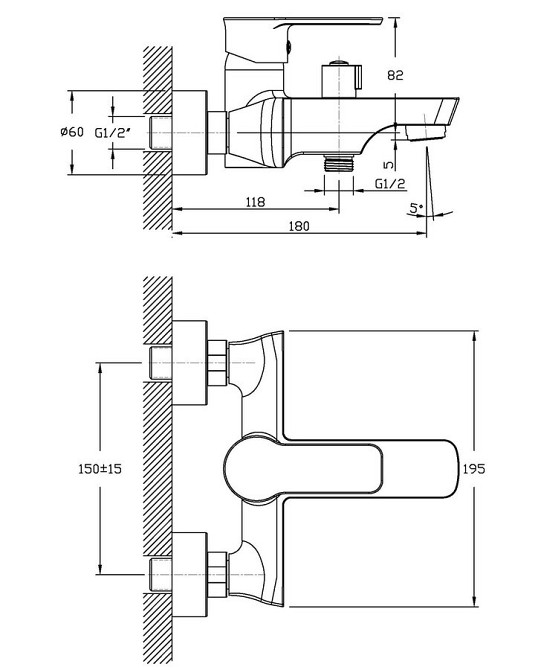 Змішувач для ванни Haiba Houston 009   ( HB0775 ) 21564 Харьков - изображение 2