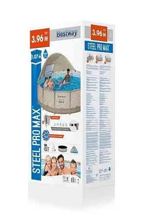 Каркасный бассейн 396 х 107 см с покрытием, стремянкой и фильтром Bestway 561FY Steel Pro MAX™ Киев