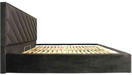 Ліжко Двоспальне Chicago Comfort 180 х 190 см Riviera 97 З підйомним механізмом та нішою для білизни Темно-сірий Київ