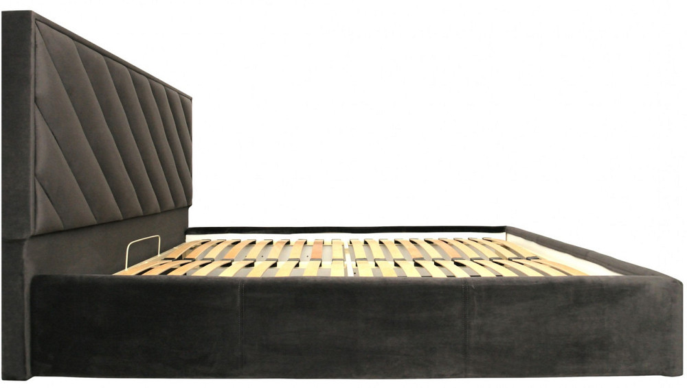 Кровать Двуспальная Chicago Comfort 180 х 190 см Riviera 97 С подъемным механизмом и нишей для белья Темно-серый Киев - изображение 3