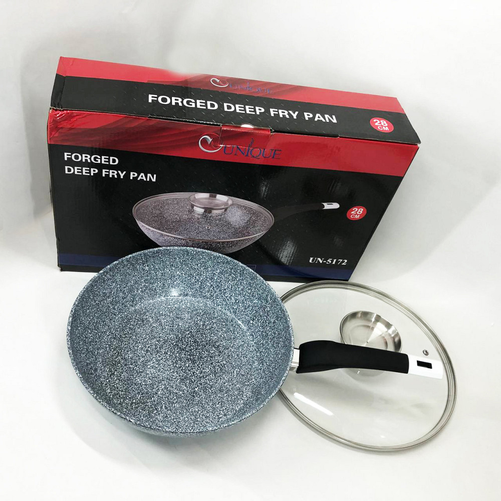 Сковорода универсальная для дома UNIQUE UN-5172 28 см, Удобная сковорода для порций ZU-76 Львов - изображение 8