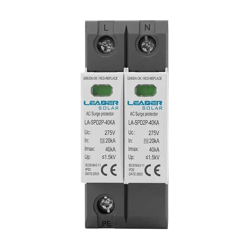 Обмежувач напруги Leader LA-SPD2P-40KA (1P+N) 275V AC під DIN-рейку (42-00270) Киев - изображение 5