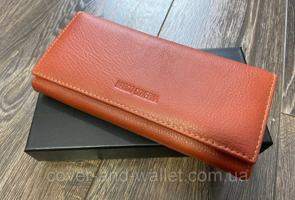 Класичний шкіряний жіночий гаманець на магнітній фіксації Marco Coverna Київ - фото 1