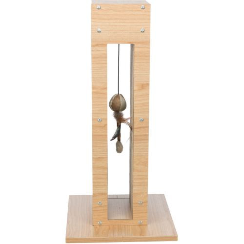 Дряпка-стовпчик Trixie для котів з іграшкою на мотузці та котячою м ятою картон/МДФ/джут світло-коричнева 30х30х62 см Київ - фото 3