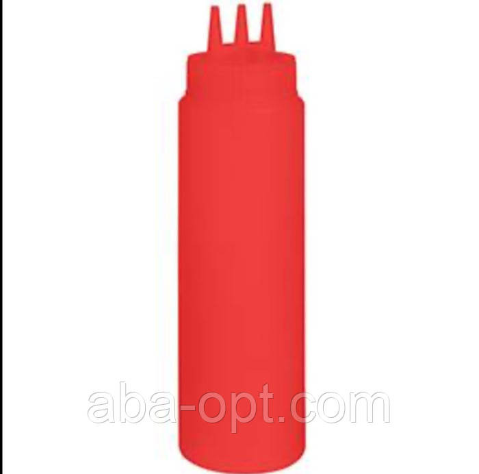 Диспенсер пластиковый для соусов с тремя носиками V 350 мл Красный (шт)..Aba-Opt Одесса - изображение 1