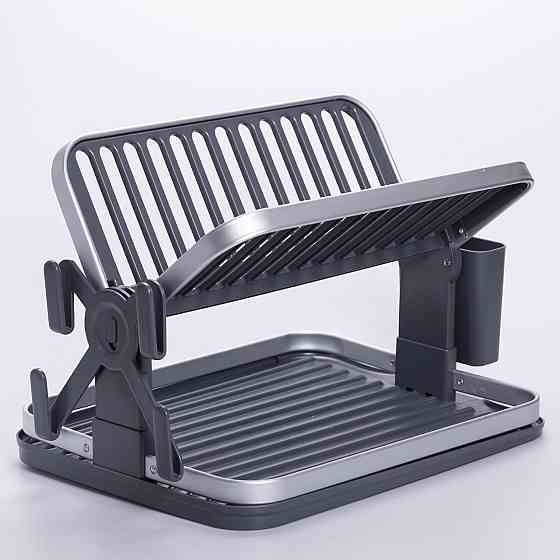 Сушарка складна для посуду двоярусна з піддоном HP-46-11 Київ