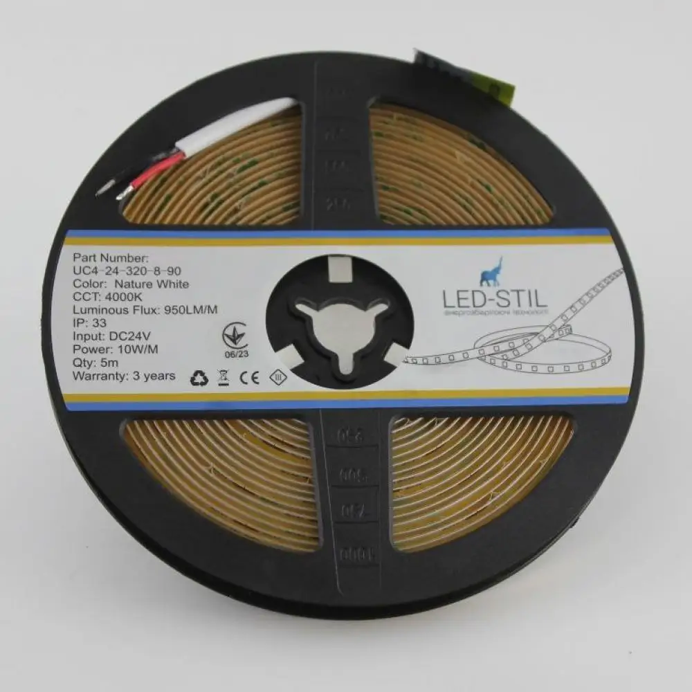 LED-STIL Світлодіодна стрічка LED-STIL 4000K 10 Вт/м COB 320 діодів IP33 24 Вольта 950 Lm нейтр Коломия - фото 10