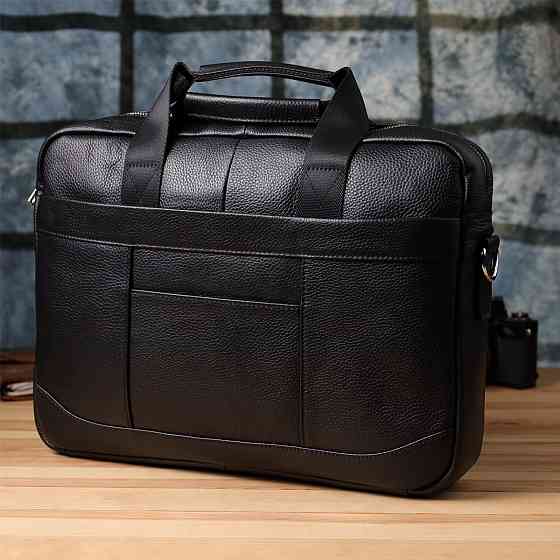 Деловой портфель для мужчин из натуральной кожи Vintage 23039 Черный Киев