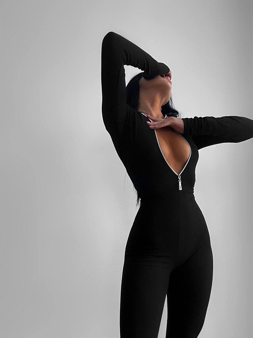 Женский теплый комбинезон с капюшоном ангора рубчик на флисе Одесса - изображение 3