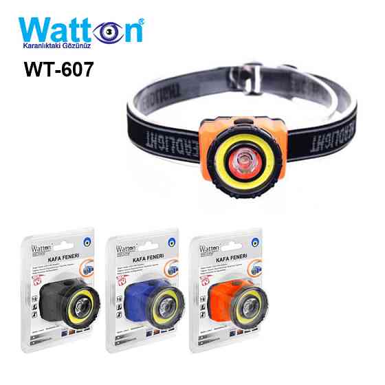 Потужний лобовий ліхтар на батарейках WATTON WT-607 дальністю 50-150 метрів з трьома режимами роботи від 3-х ААА Кам'янець-Подільський