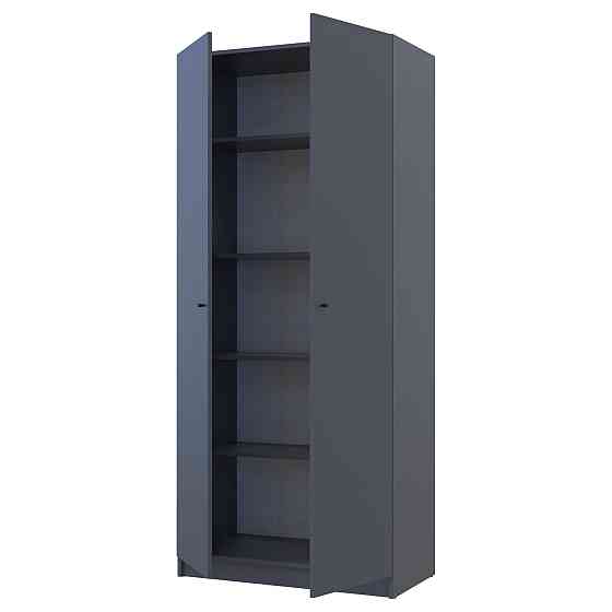 Шафа розпашна з полицями Doros Промо 90х48х204 см Графіт (DRS-011202) Львів