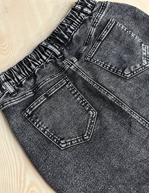 Юбка женская джинсовая Vanver 82038 резинка шнурок с разрезом вареная миди черная, черный, З6, 36, 98 см, 122 см Киев - изображение 13