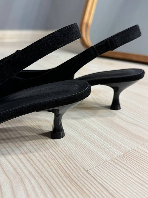 Туфли женские Meideli 2051-12 slingback лодочки с бантом на каблуке черные, 39, 24,5 см Киев - изображение 10