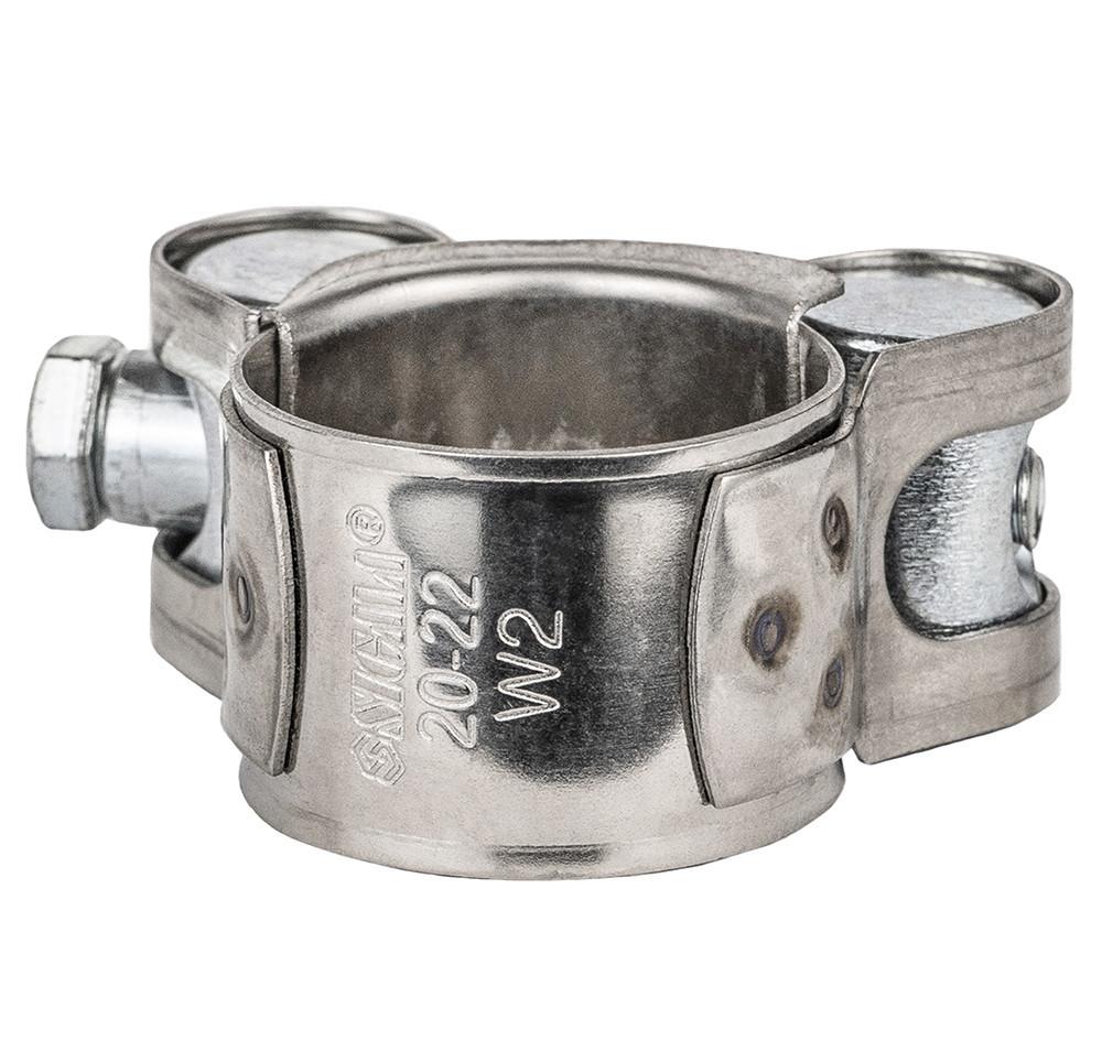 Хомут силовий неіржавкий 18 мм Ø20-22 мм (КРАТНО 10 шт.) SIGMA (2508031) Київ - фото 2