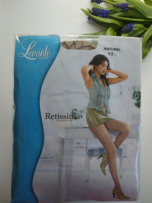 Колготки у велику сітку бежеві levante retissimaрозмір,1/2 Славута - фото 1
