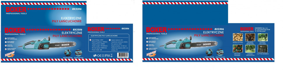 Електро ланцюгова пила BX-3306 2200 Вт, 40 см: потужна, легка, з металевим корпусом Одеса - фото 7