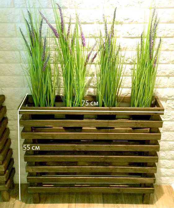 Кашпо на стійці "Лахольм 75х18х55" мускат Миколаїв - фото 1