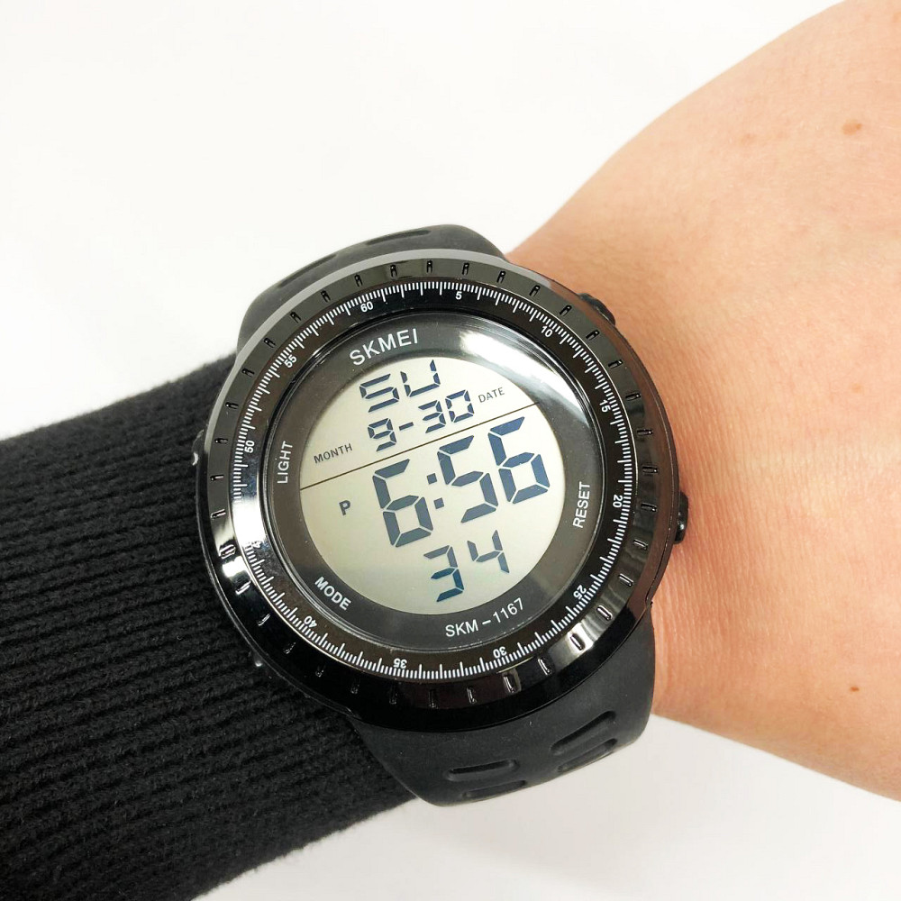 Часы мужские для плавания SKMEI 1167BK, Бюджетные спортивные часы Военные спецслужб DV-87 Львов - изображение 9