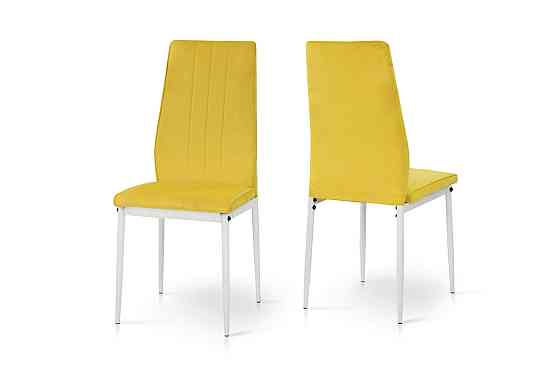Стілець Річь, білий/велюр жовтий Київ
