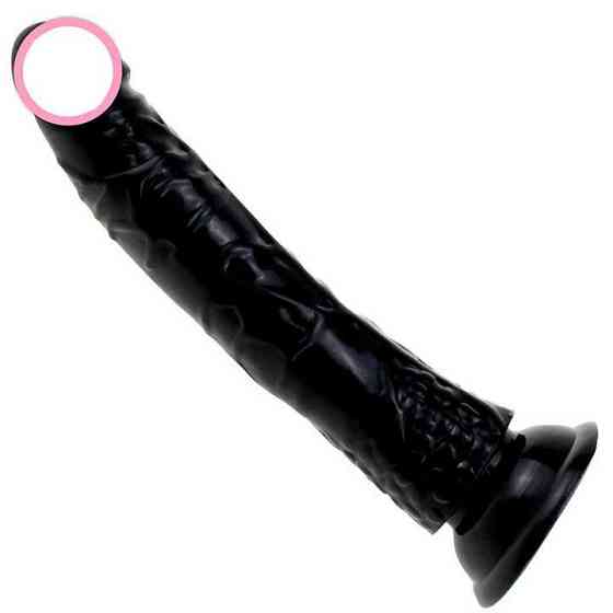 Гнучкий фалос на присосці - 21 см - Чорний Вінниця