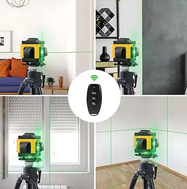 Лазерный 4D 16-линейный нивелир желтый 24V 5Ah, самовыравнивающийся уровень для измерения сечения 16 лучей на 360 в сумке Коломыя - изображение 4