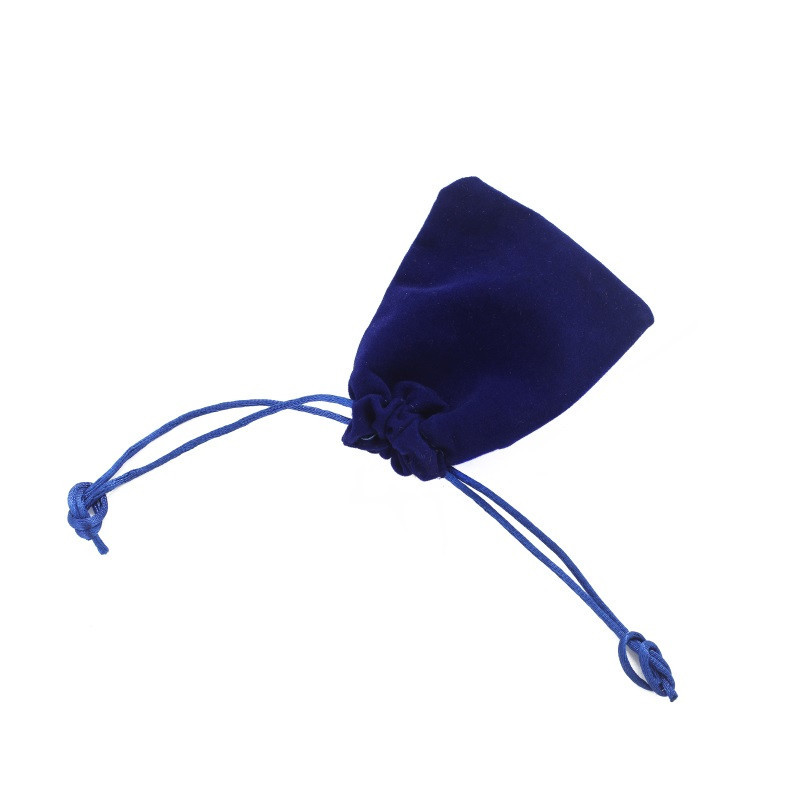 Подарункові мішечки з оксамиту на затяжках 10x15 см, 50 шт, сині, упаковка для прикрас та сувенірів Київ - фото 2