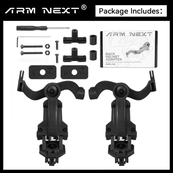 Тактичне кріплення чебурашки ARM Next S40 для навушників на шолом (Чорний) Вінниця