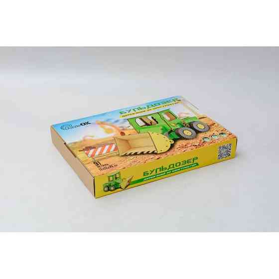 Дитячий дерев'яний 3D конструктор "Бульдозер" Puz-26918, 91 деталь Вінниця