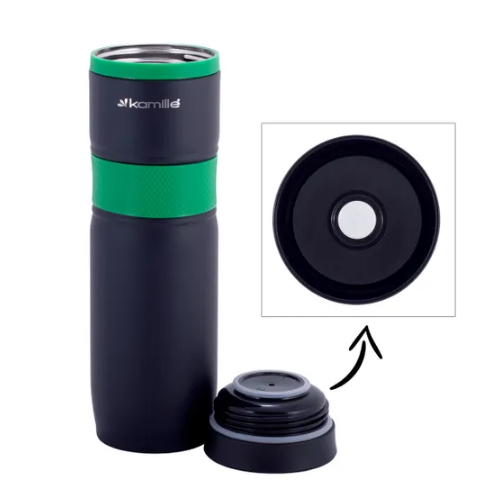 Термочашка 900мл з TPR вставкою нержавіюча сталь (мікс) KAMILLE 2068 Житомир - фото 7