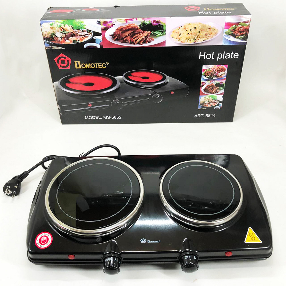 Настольная плита для готовки еды Domotec MS-5852 1200 Вт, Плита переносная для дома BQ-39 Львов - изображение 6