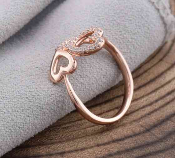 Кольцо Xuping 14038, 20 размер (ширина 15мм), белые фианиты, позолота РО Киев