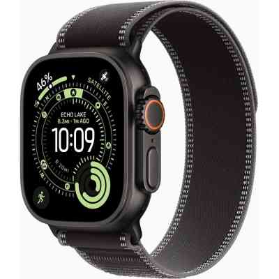 Смарт-часы Apple Watch Ultra 3 GPS + Cellular 49mm Black Titanium Case with Black/Charcoal Trail Loop - S/M (MF1D4QP/A) Винница