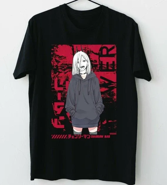 Футболка мужская с аниме принтом Бензопила / Павер Размер оверсайз (S/M/L) Черный AnimeT1021 Днепр - изображение 1