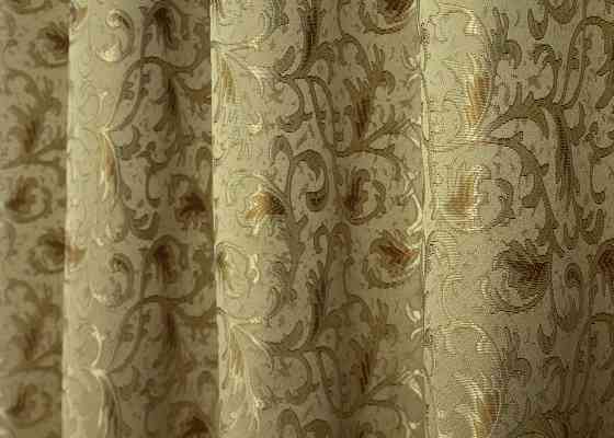 Комплект коротких штор VR-Textil Жаккард № 1588ш Золотистый 140х170 см 2 шт (35-0294) Киев