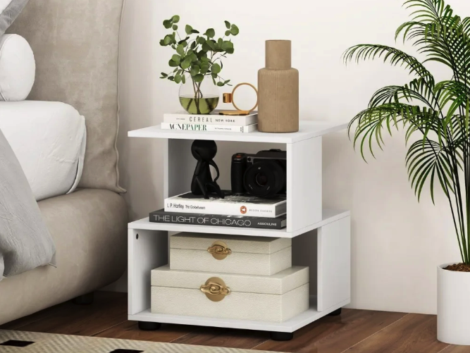 Столик тумба журнальный с открытыми полками функциональная мебель для дома Costway Luna Киев - изображение 6