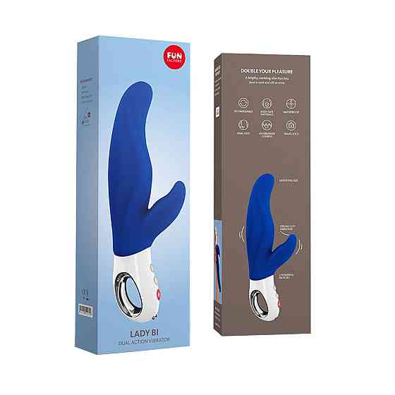 Вибратор-кролик для точки А Fun Factory LADY BI ultramarine, 2 мотора, 12 режимов Sex Aura Киев