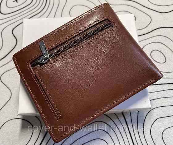 Маленький мужской кошелек c зажимом на магнитах из гладкой кожи ST Leather Киев
