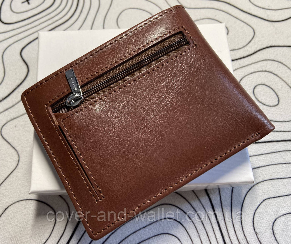 Маленький чоловічий гаманець із затискачем на магнітах із гладкої шкіри ST Leather Київ - фото 2