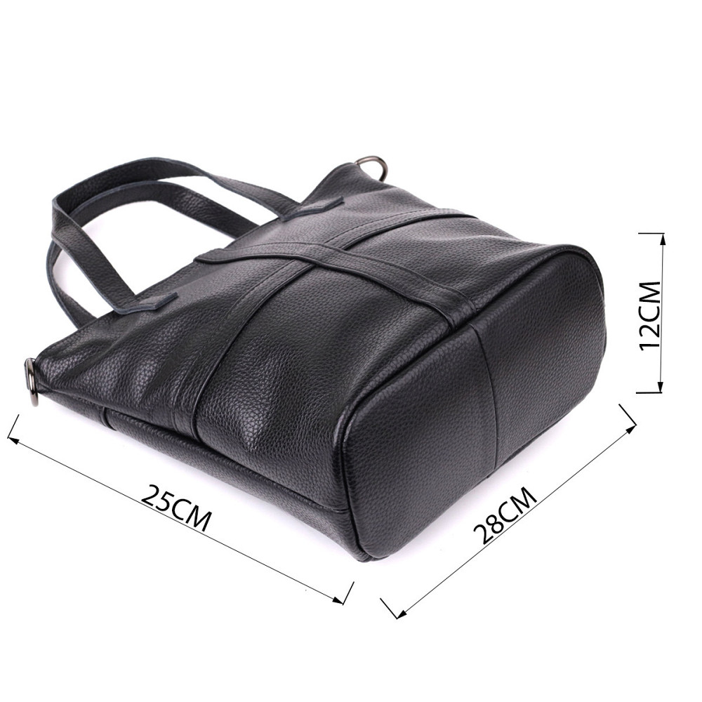 Сумка жіноча з натуральної шкіри Vintage 22993 Чорний Київ - фото 3