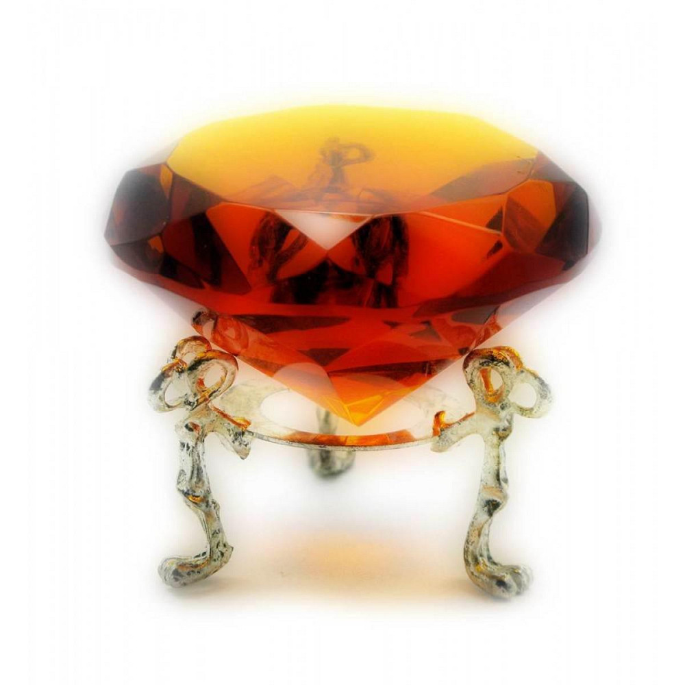 Кришталь кришталевий на підставці янтарний Київ - фото 1