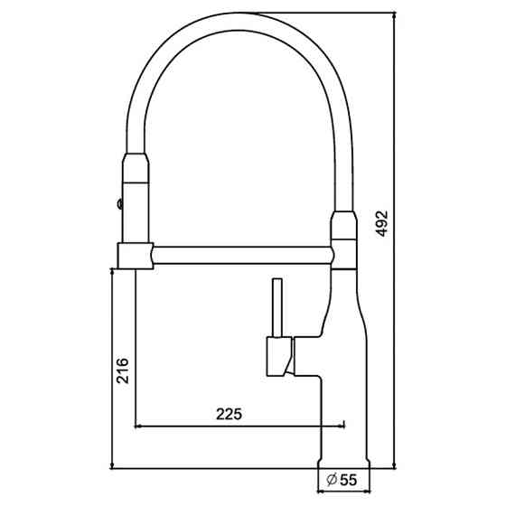 Кухонний змішувач KOER KI-70005-07 з силіконовим виливом з нержавної сталі (KR3389) Харків