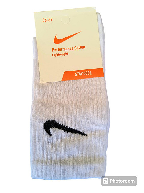 Носки мужские белые высокие Nike Stay Cool 41-45 Киев - изображение 2