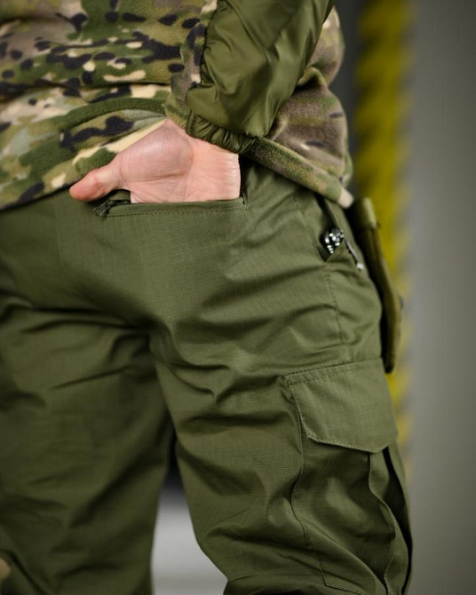 Тактичні штани pyramid рипстоп олива ВТ7485 Одеса - фото 11