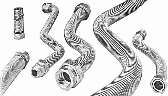 Гибкая подводка из нержавеющей стали для подключения газа DN12 (120 см) 1/2