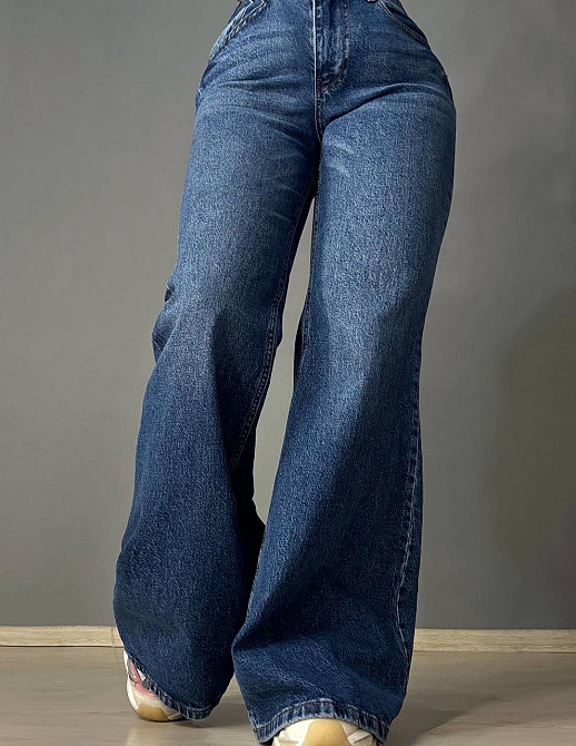 Джинси жіночі Its Basic 3992-2 flare супер кльош широкі сині, синій, 36, 36, 70 см, 98 см Київ - фото 6