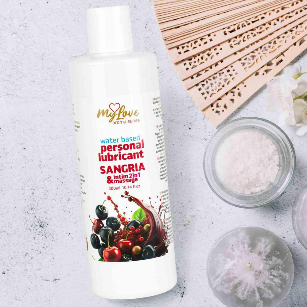 2в1 лубрикант та масажний гель - MyLove Aroma Series Intim&Massage Sangria, 300 мл Sex Aura Київ - фото 3
